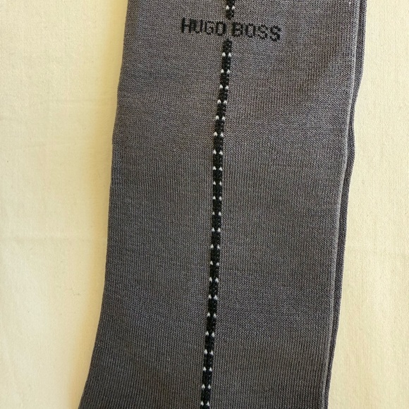 6 Hugo Boss Dark Gray Men's Dress Socks - Picture 3 of 5